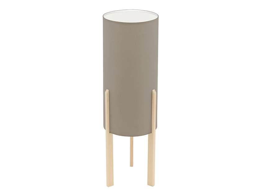 Лампа настольная Campodino 18x50   - Настольная лампа в минималистичном стиле с тканевым абажуром и деревянным основанием